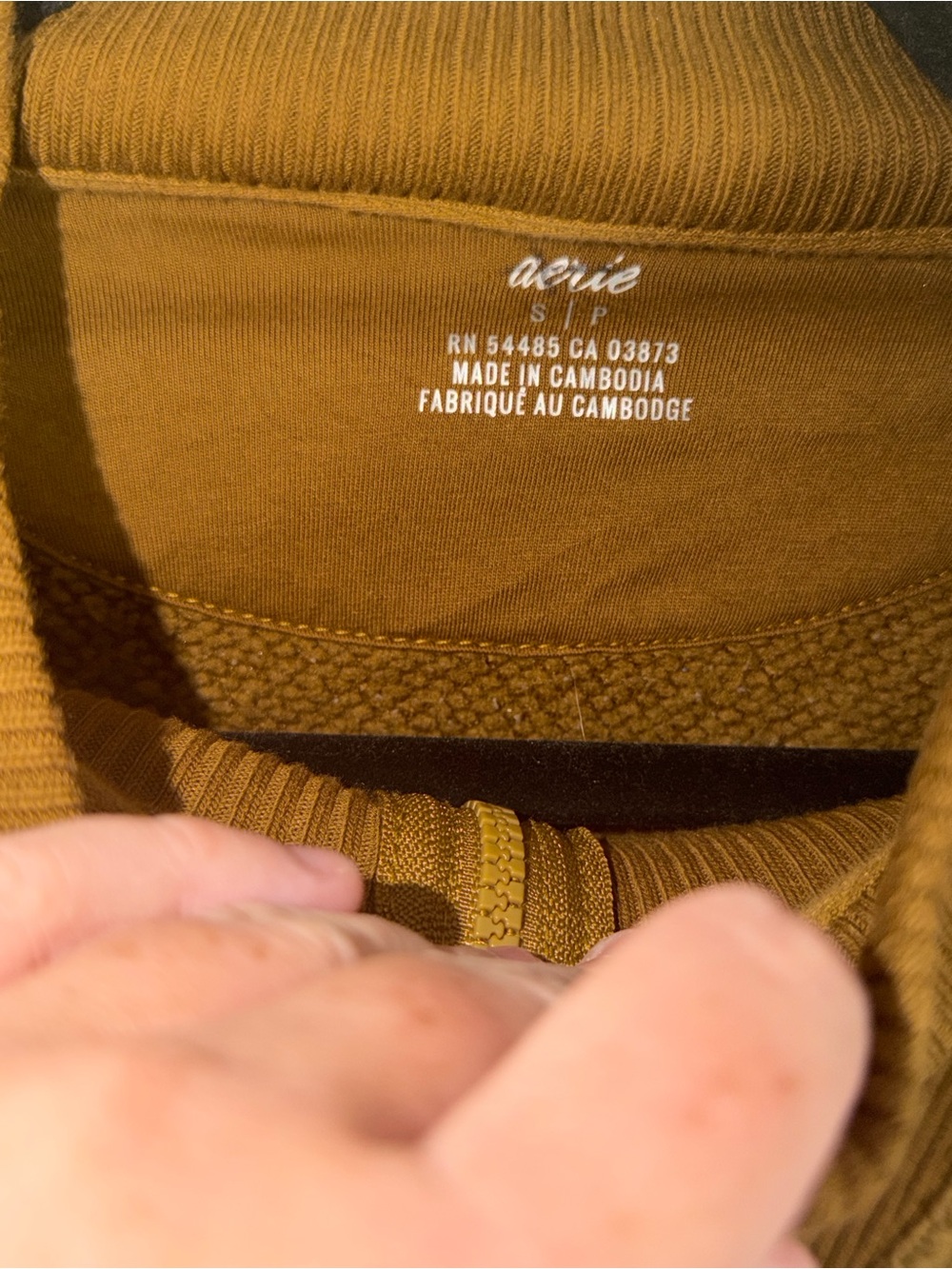 Aerie Brown Sherpa Fleece Half Zip Pullover Sweatshirt Women’s Small S - Picture 4 of 4
